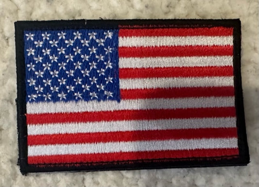 3"Wide x 2" Tall America Flag Velcro Patch