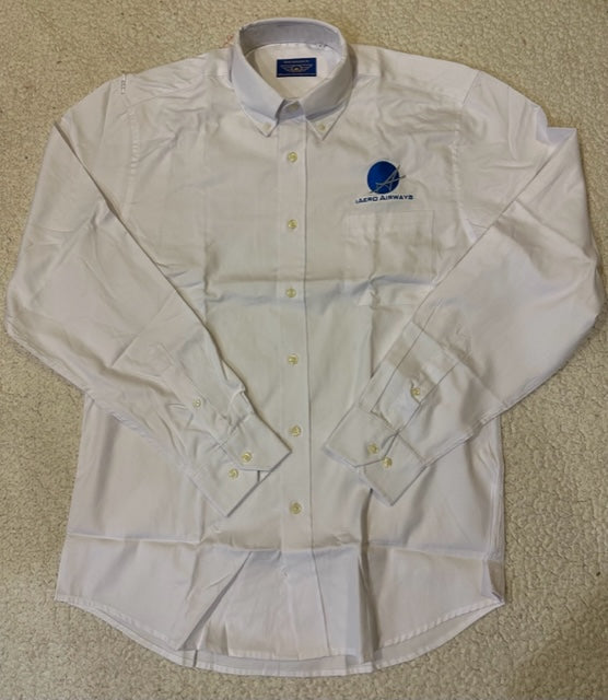 Long Sleeve White IAERO Button Up - Clearance Pricing